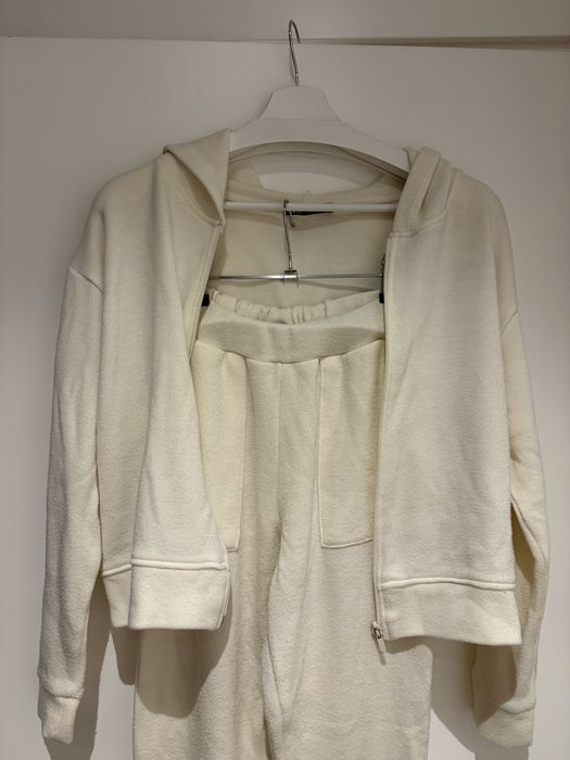 Бял спортен плетен компелкт Zara, размер С