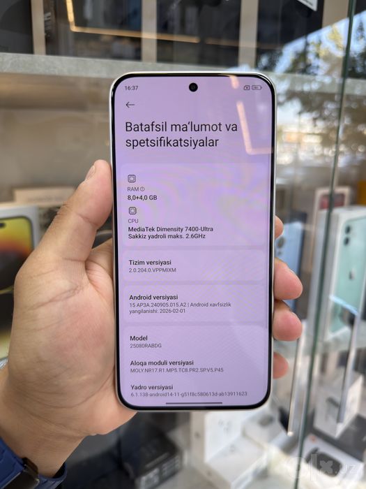 Redmi note15 pro 5g 8/256 gb yengi