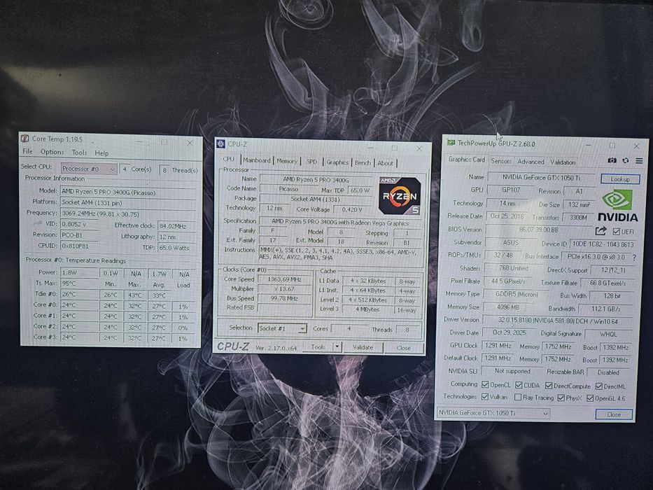 Unitate PC Gaming Ryzen 5 3400 video 4GB GTX 1050TI 16GB RAM SSD