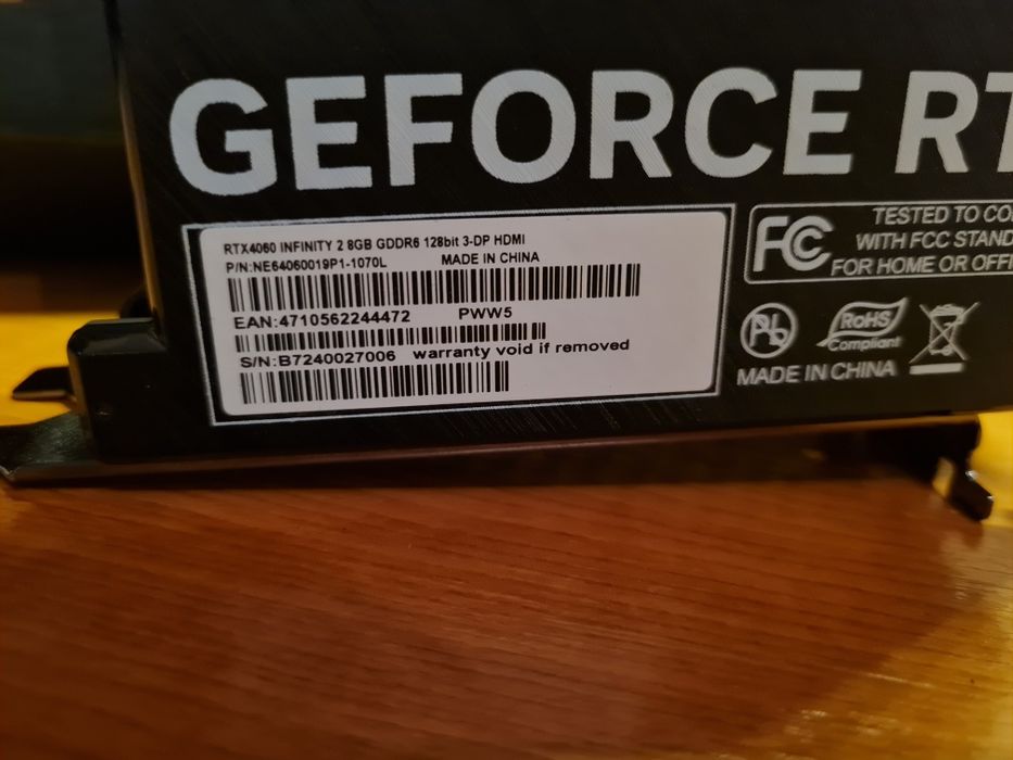 Palit GeForce RTX 4060 Infinity 2 8GB GDDR6 – Отлично състояние