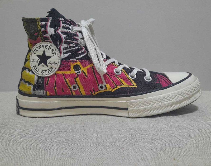 Converse x Batman 80th Anniversary White Chuck Taylor 70 DC. Size 39.