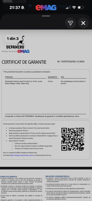 Garmin Epix Pro 2 47mm in garantie