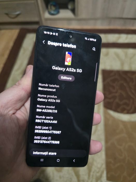 Samsung A52S 5G 128gb 6gb 64mpx stare foarte bună