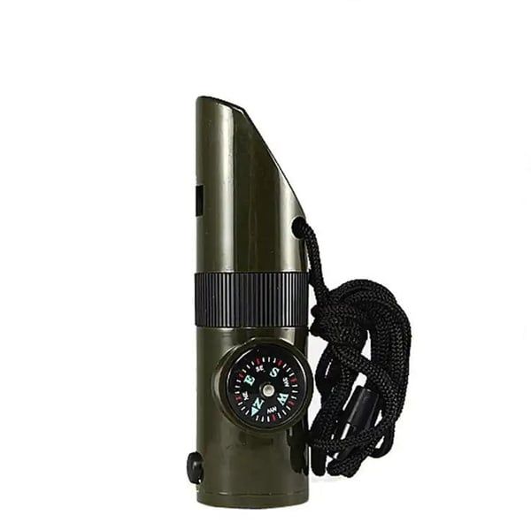 Fluier multifunctional 8 in 1, Fluier, Busola, Lanterna, Termometru