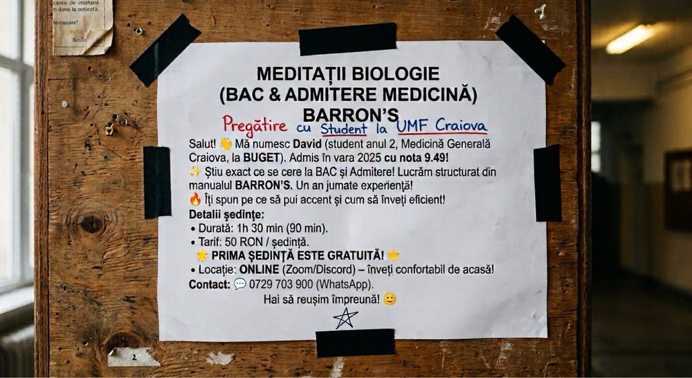 Meditații Biologie – BAC & Admitere Medicină (Barron's)