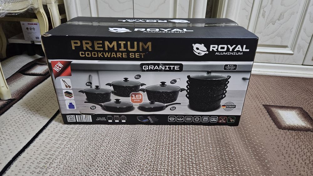 Oshxona qozon nabor sotiladi yangi karobkada