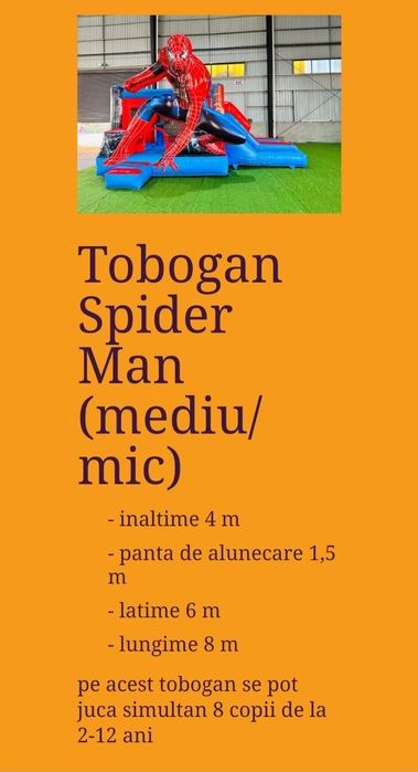 Topogan gonflabil Spiderman