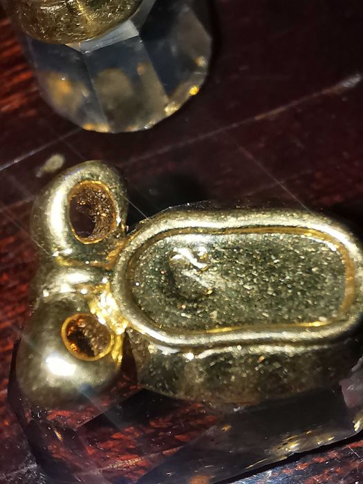 Pantofi de cristal Swarovski placați cu aur