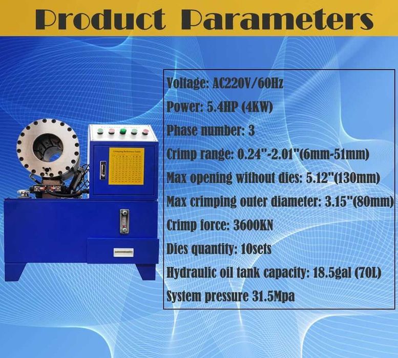 Обжимной станок для РВД шланги МК 90
