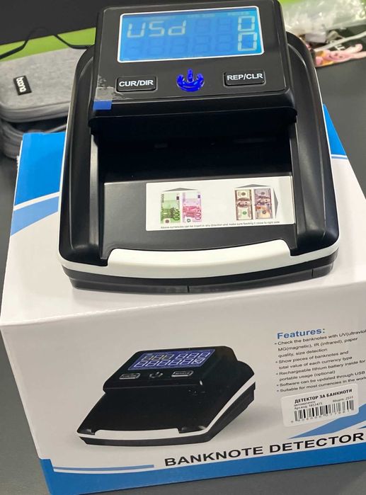 НАЛИЧНИ!!! Детектор за фалшиви банкноти STS AL-130 с ЕЦБ сертификация