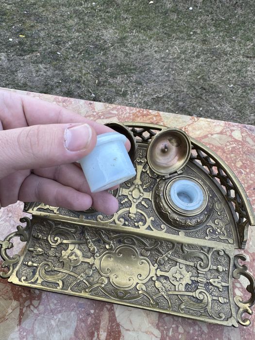 Suport calimara din bronz masiv