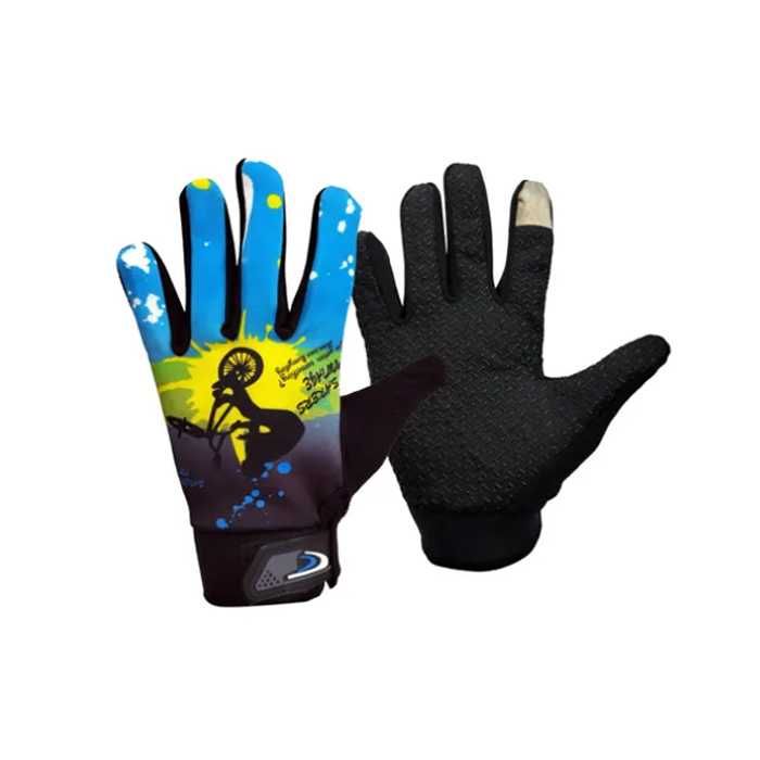 Детски Вело Ръкавици PA970 – 2 бр./комплект | За велосипед колело | Червени Сиви Сини
