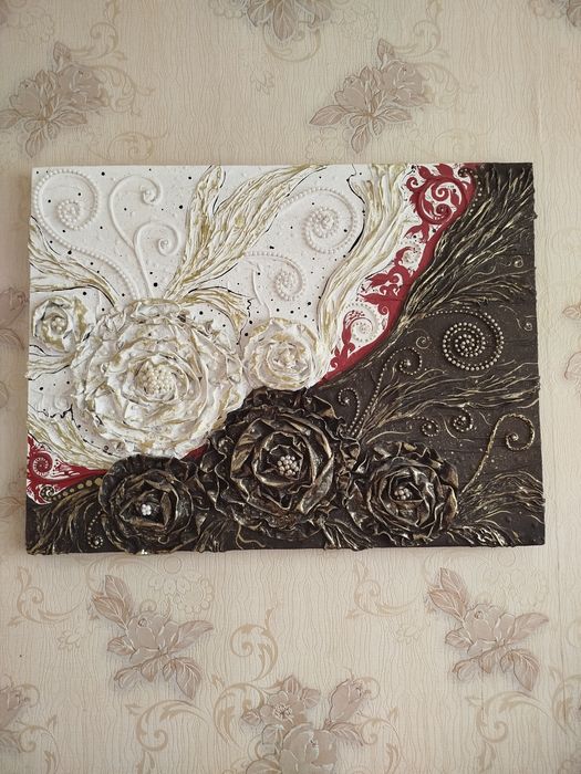 Картина из ткани.