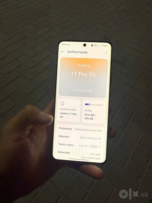Realme 11 pro 5G 8+8/256 xotira