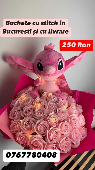 Buchet de flori cu stitch