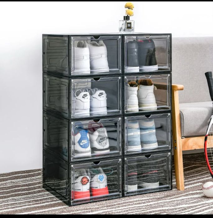 Пластиковая обувная коробка для хранения обуви