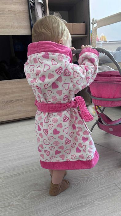 Детский махровый халат Chicco Heart, 12 мес