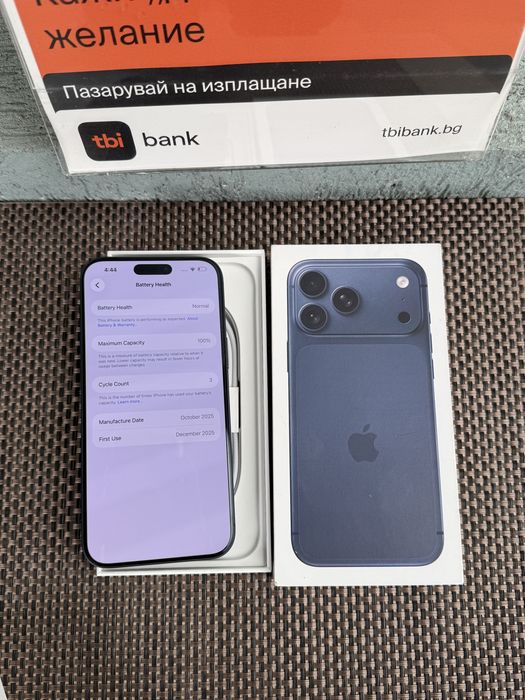 НОВ!*ЛИЗИНГ* iPhone 17 Pro Max 90лв/м 256* / BLUE*17 про макс