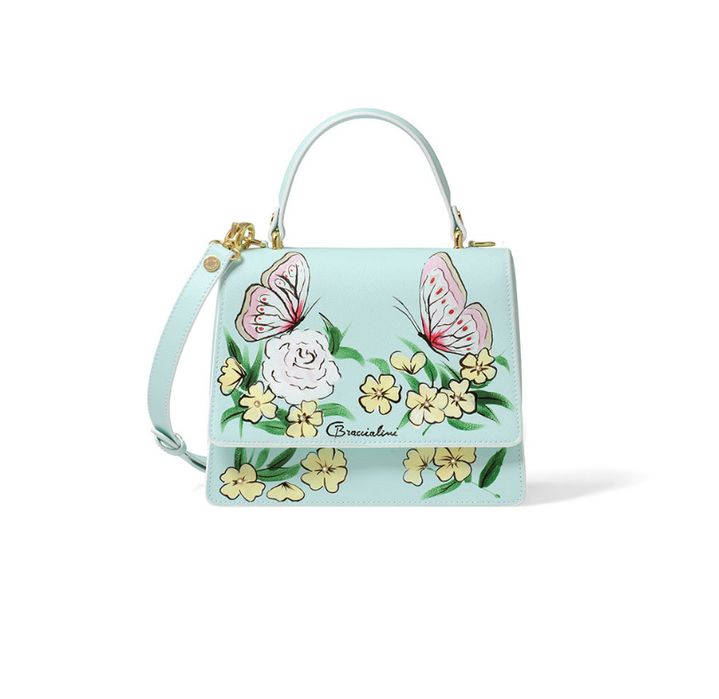 Ръчно рисувана чанта от ест кожа