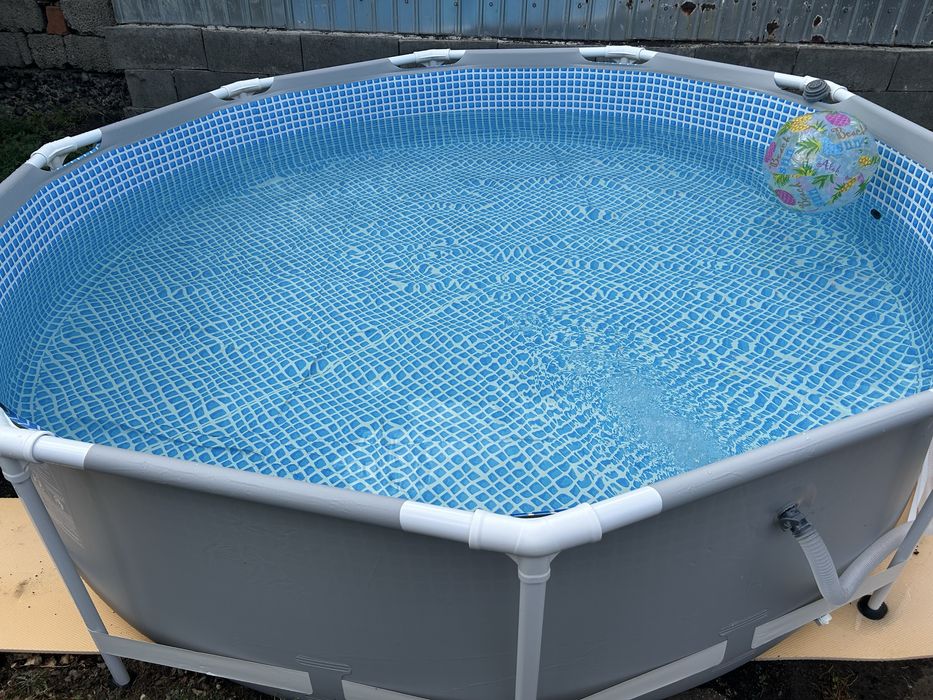 Piscină cadru metalic 3,05m x0,76m  pompă prelată ( complet)