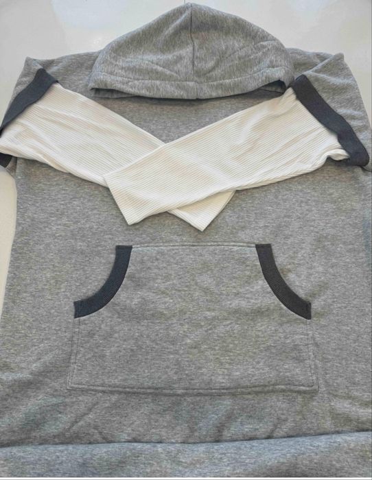 Платье-худи утепленное оверсайс