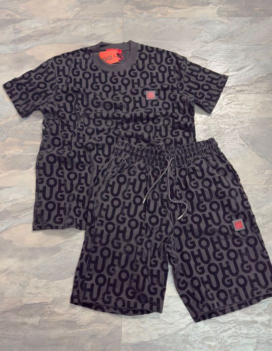 Мъжки летен комплект – тениска + къси панталони HUGO BOSS | Топ модел