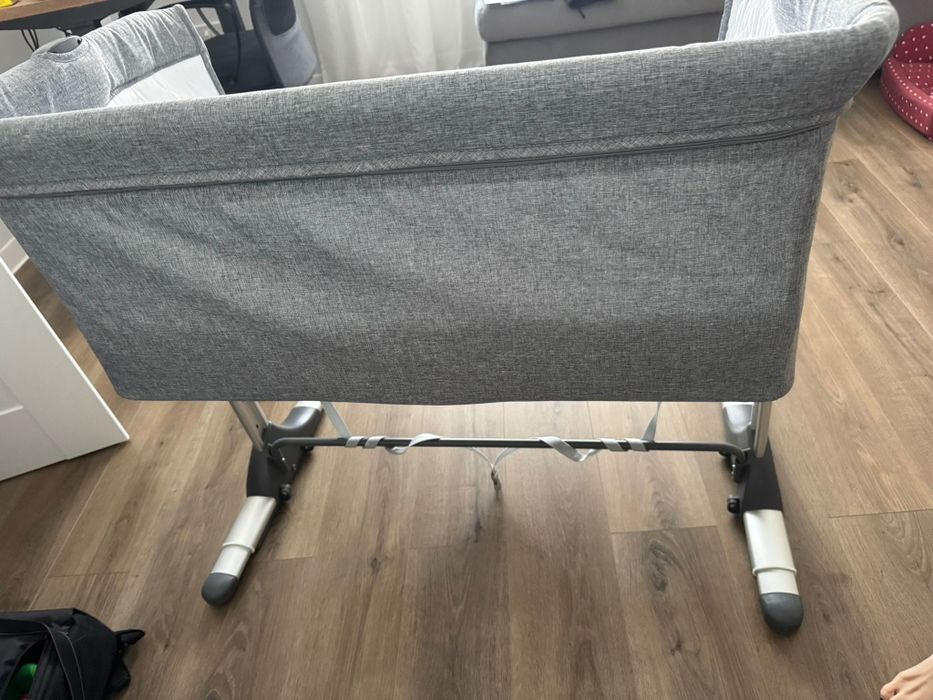 Patut Co-sleeper bebe royal + saltea cocos, protecție și plasa insecte