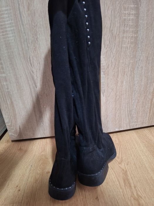 Cizme dama lungi din catifea mărimea 36