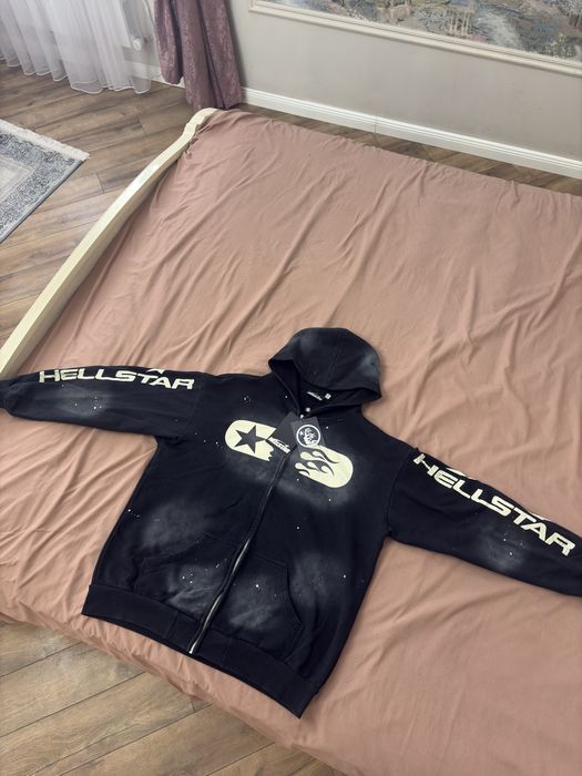 Hellstar Studios Zip-Up Hoodie Black