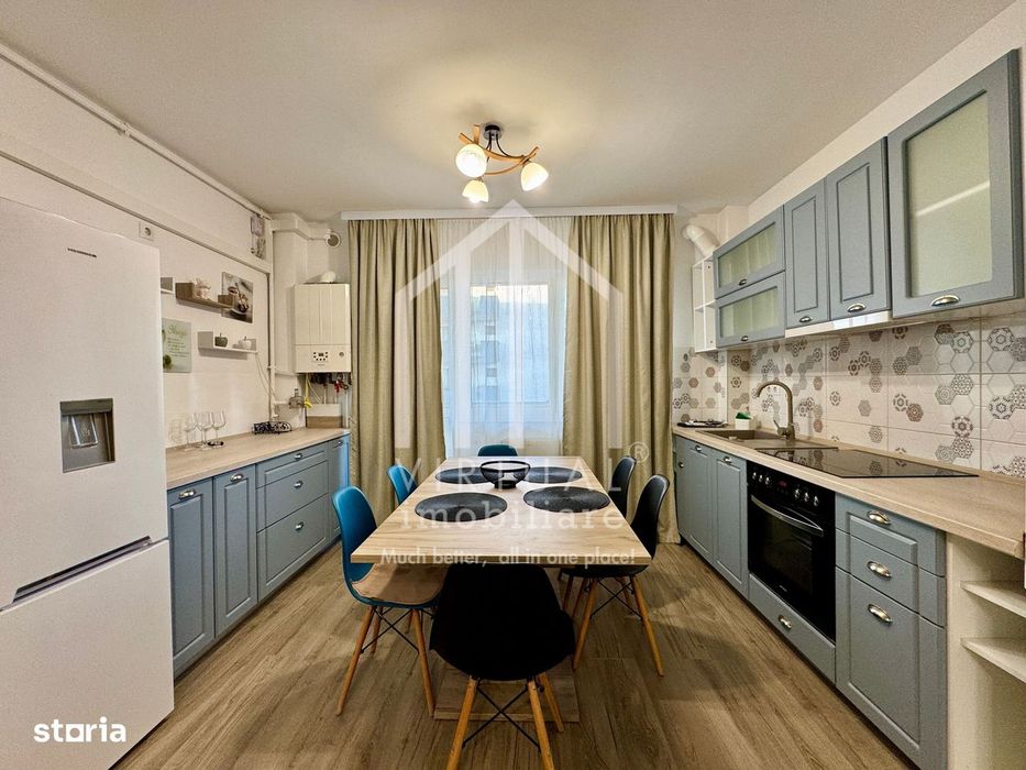 Apartament cu 3 camere, 60mp utili, 2 balcoane (16mp), etaj 1/4, lift