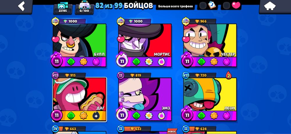 Brawl stars Аккаунт жирный