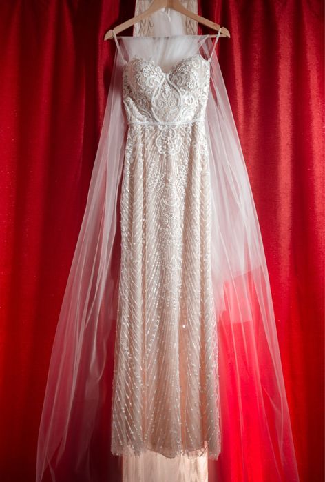 Rochie de mireasa Natalia Vasiliev cu fusta si bretele detașabile