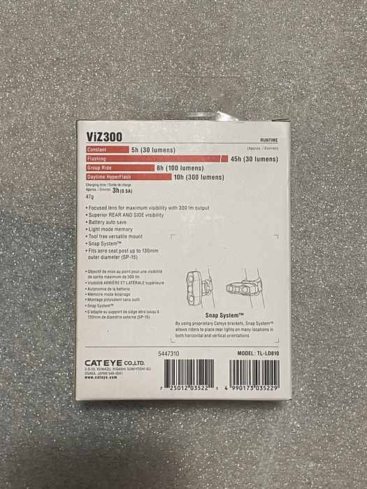 Lumina Stop spate bicicleta Cateye Viz300