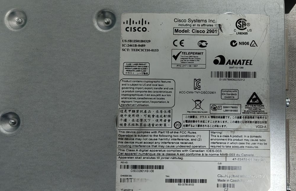 Маршрутизатор Cisco 2901 Series