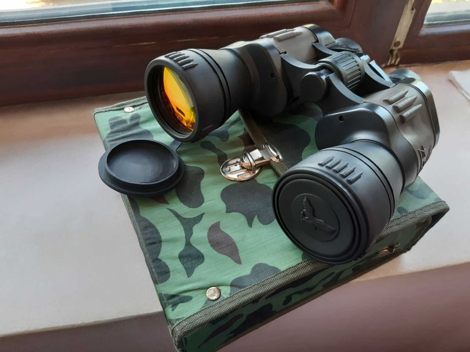 binoclu militar rusesc mare cu geanta marca sehfeld vintage cccp
