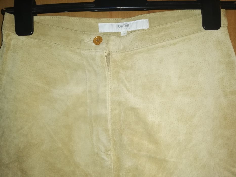 Pantaloni piele intoarsa dama M