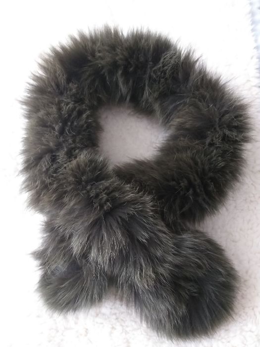 Arma Collection ново ест.кожа яке и шал от естествен косъм