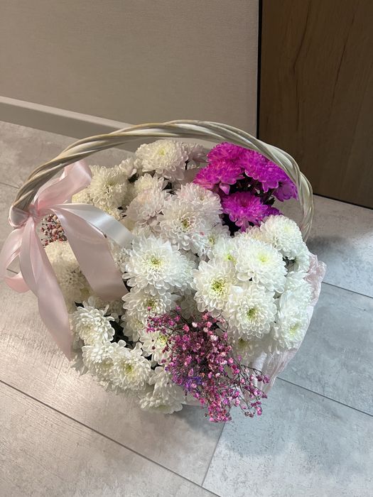 Свежий букет хризантем