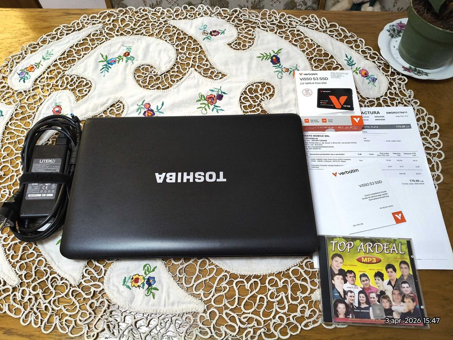 Laptop Toshiba Satellite Pro L650-MP deosebit, SSD nou garantie !