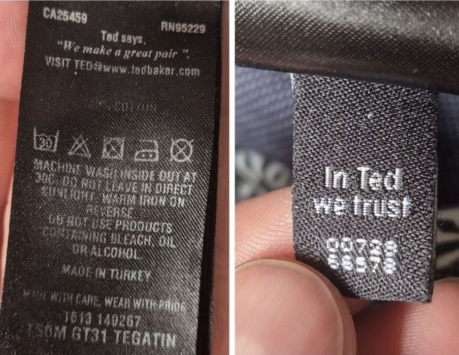 Pantaloni Premium Ted Baker Slim Fit, Din Bumbac Pur, Bărbați - 32L