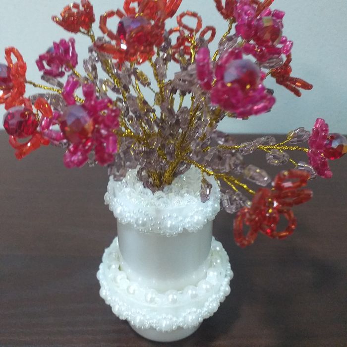 Цветочки из бисера