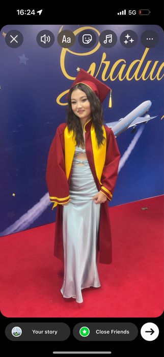 Платье небо-голубое