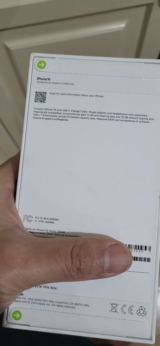 Iphone 16 256gb black original новый