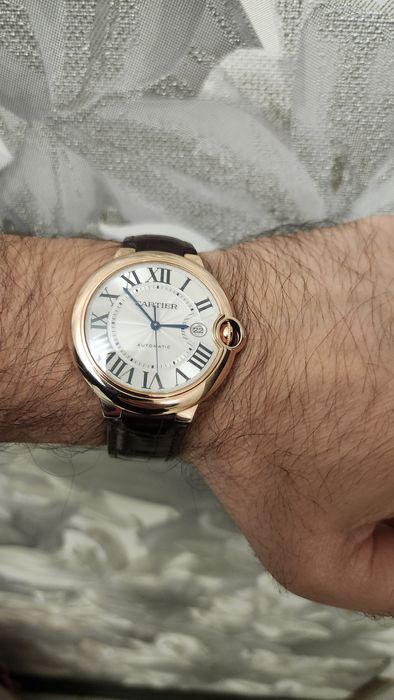 Швейцарские золотые Cartier Ballon bleu