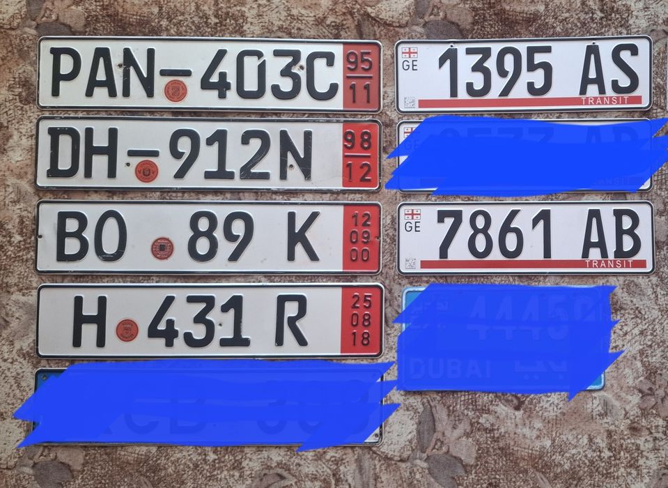 Номерные знаки для декора