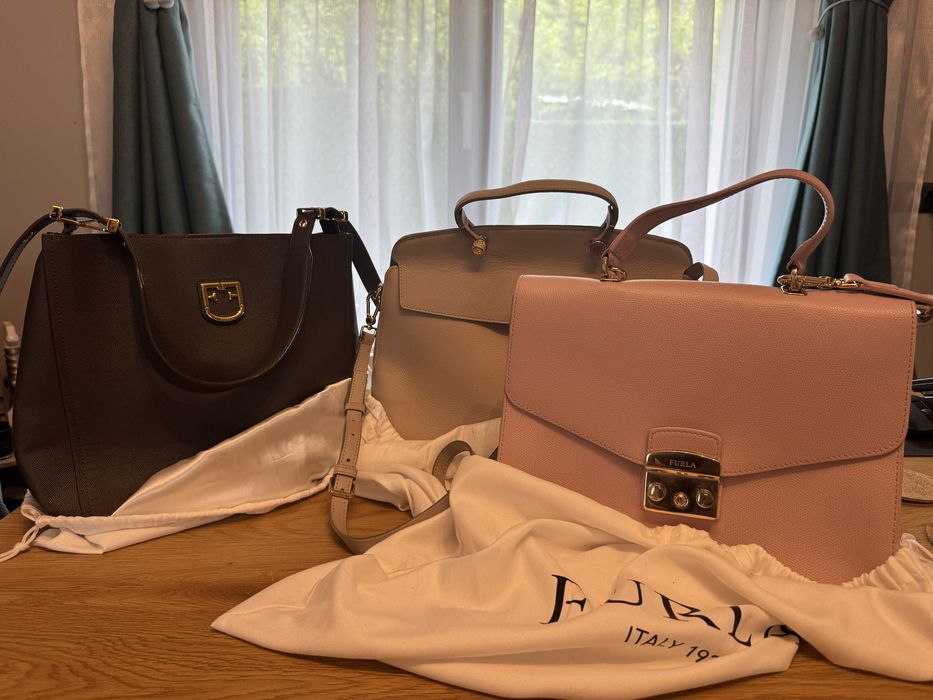 Чанти Furla естествена кожа в отлично състояние