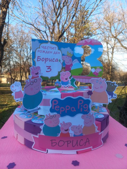 Картонена торта за детски рожден ден