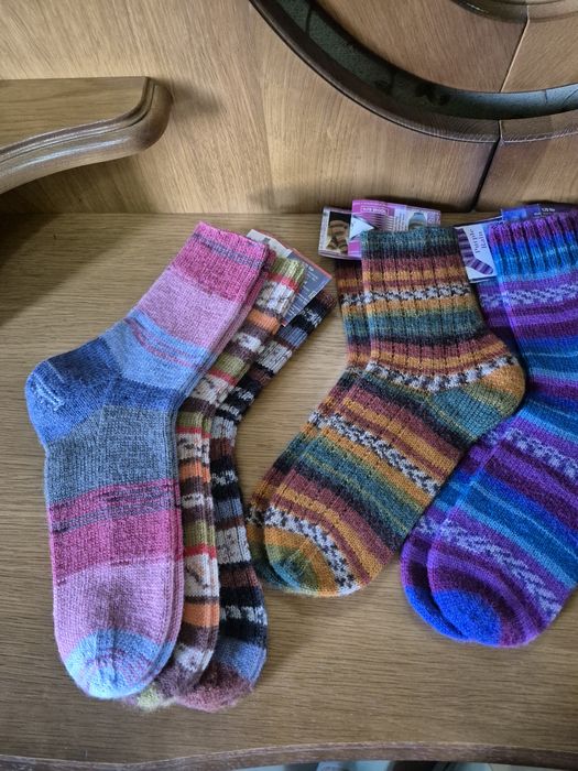 Шерстяные носки ручной вязки 37-38 размер