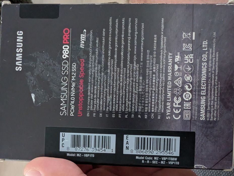 Hdd Samsung  pro nvme 4