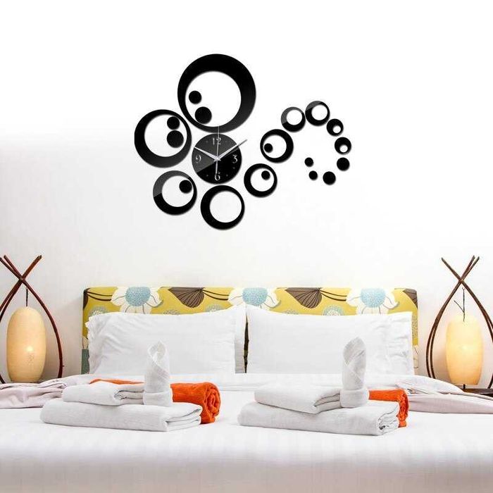 Set Oglinzi Design Modern Ceas Perete  23 bucati/set